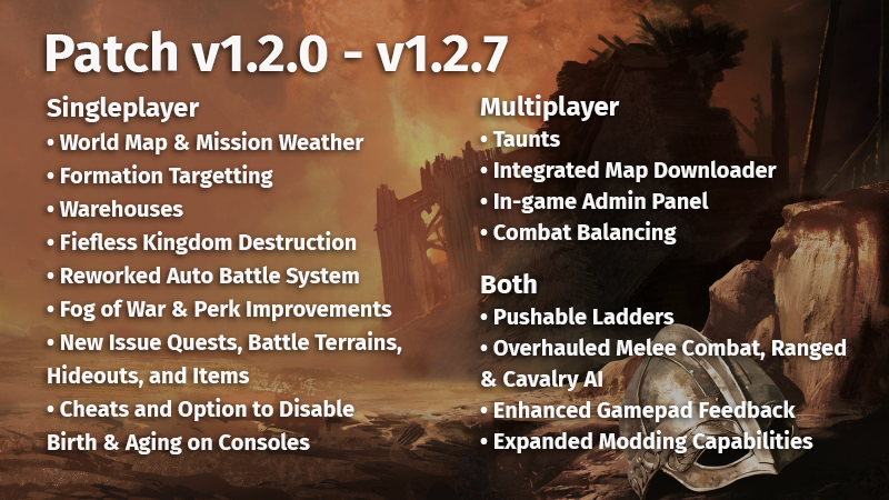 Mount and Blade 2 Bannerlord v1.1.0 major update & patch notes