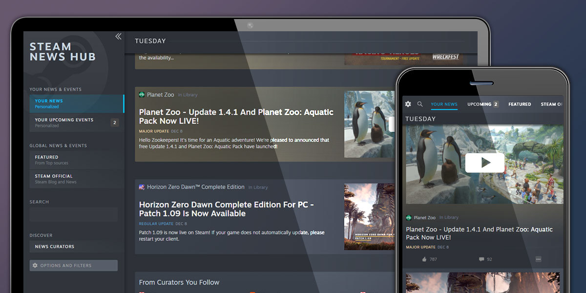 Steam News - Now Available: Steam News Hub Highlights News and Updates  About Your Games - Steam News