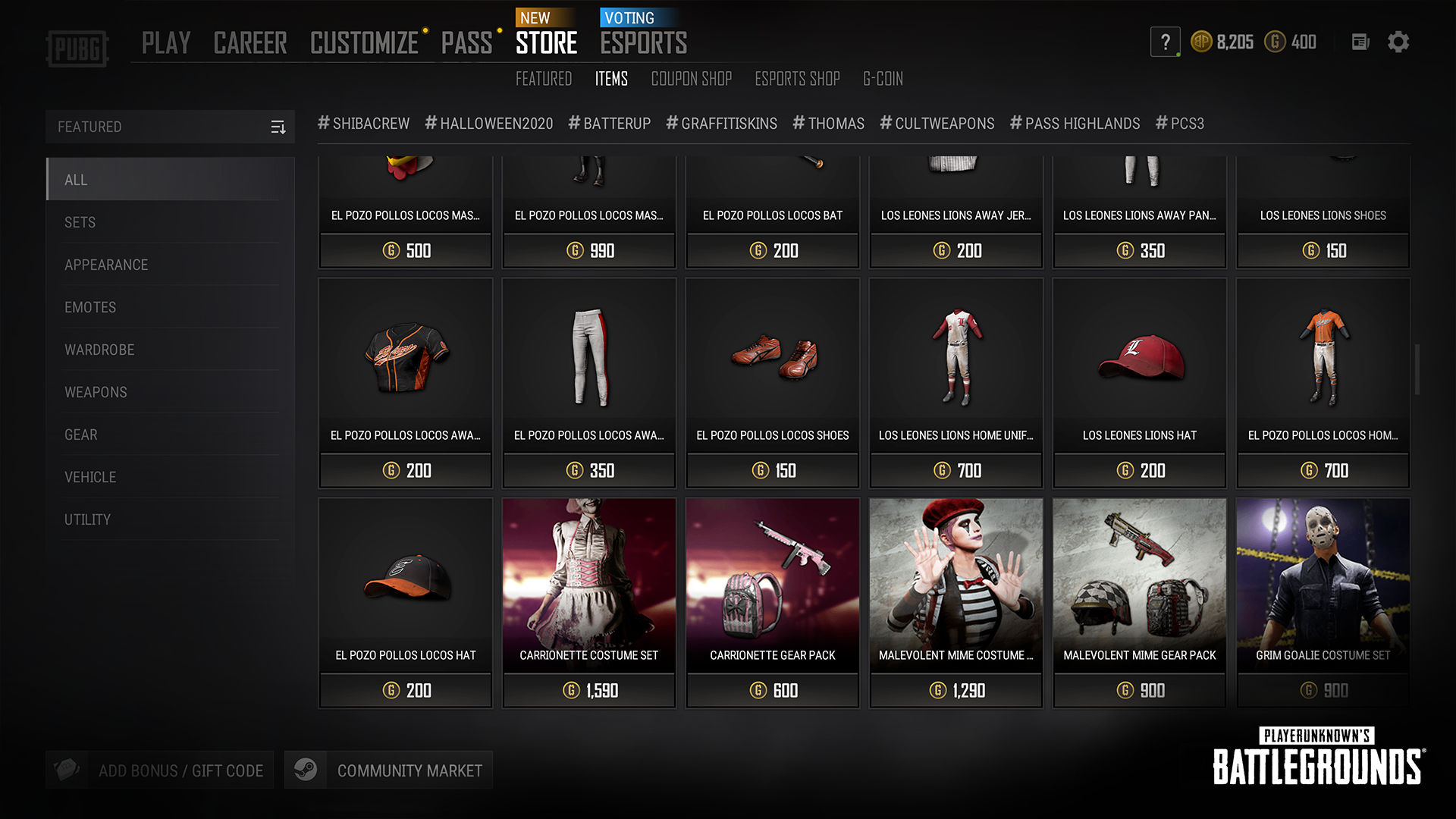 Buy pubg items clearance online