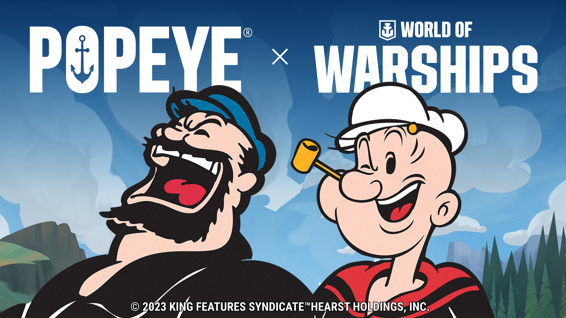 POPEYE AND BLUTO TAKE THEIR FEUD TO THE SEAS OF WORLD OF WARSHIPS