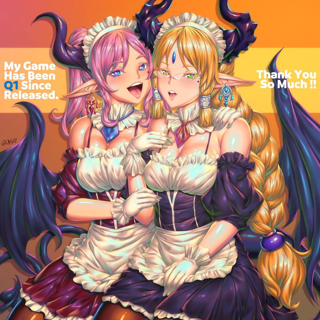 Steam :: Manor of Mystic Courtesans :: Q1 celebration illustration!