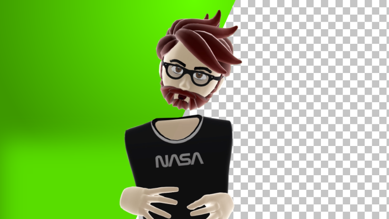 Green screen something behind my roblox avatar