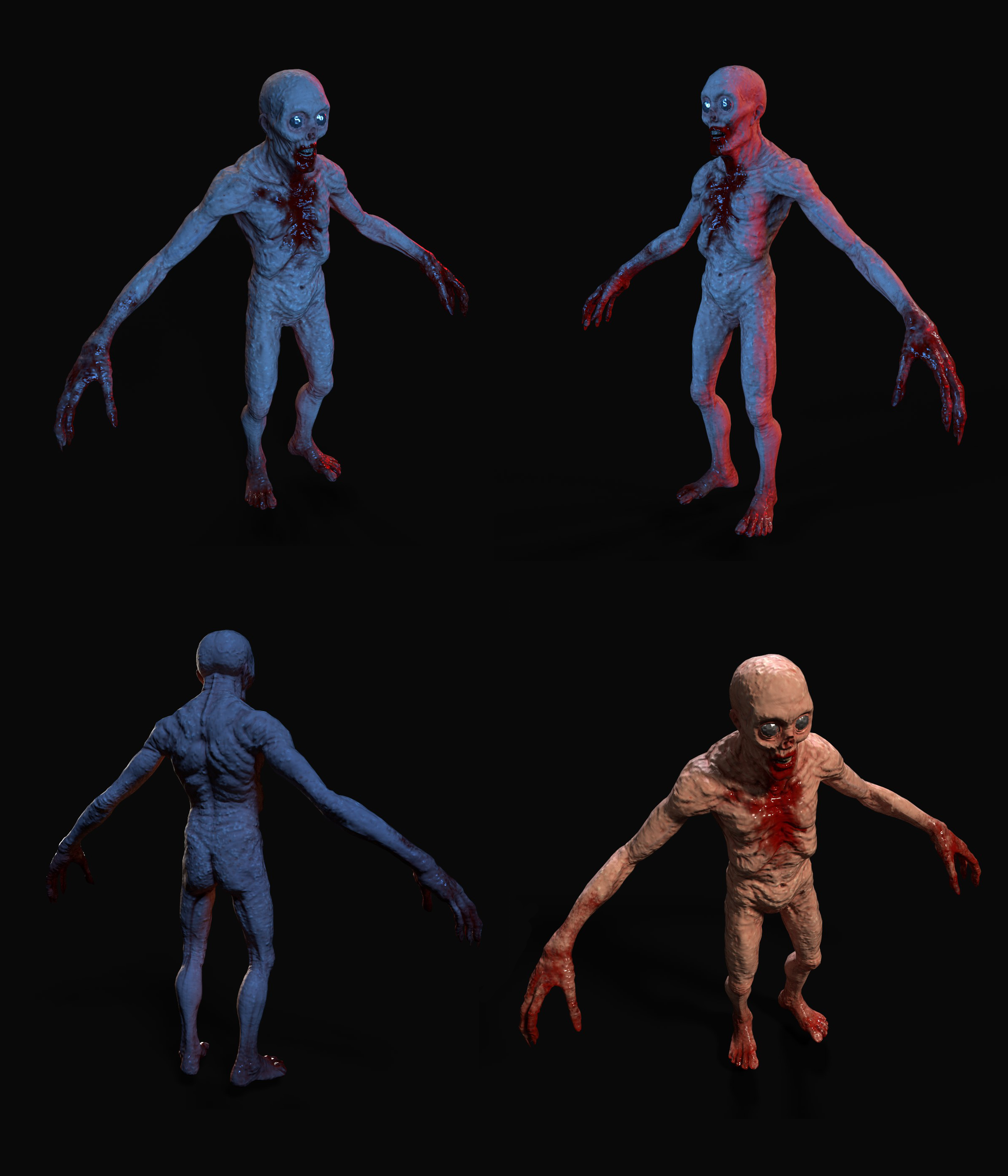 My second redesign of SCP-173, made to be less humanoid and more