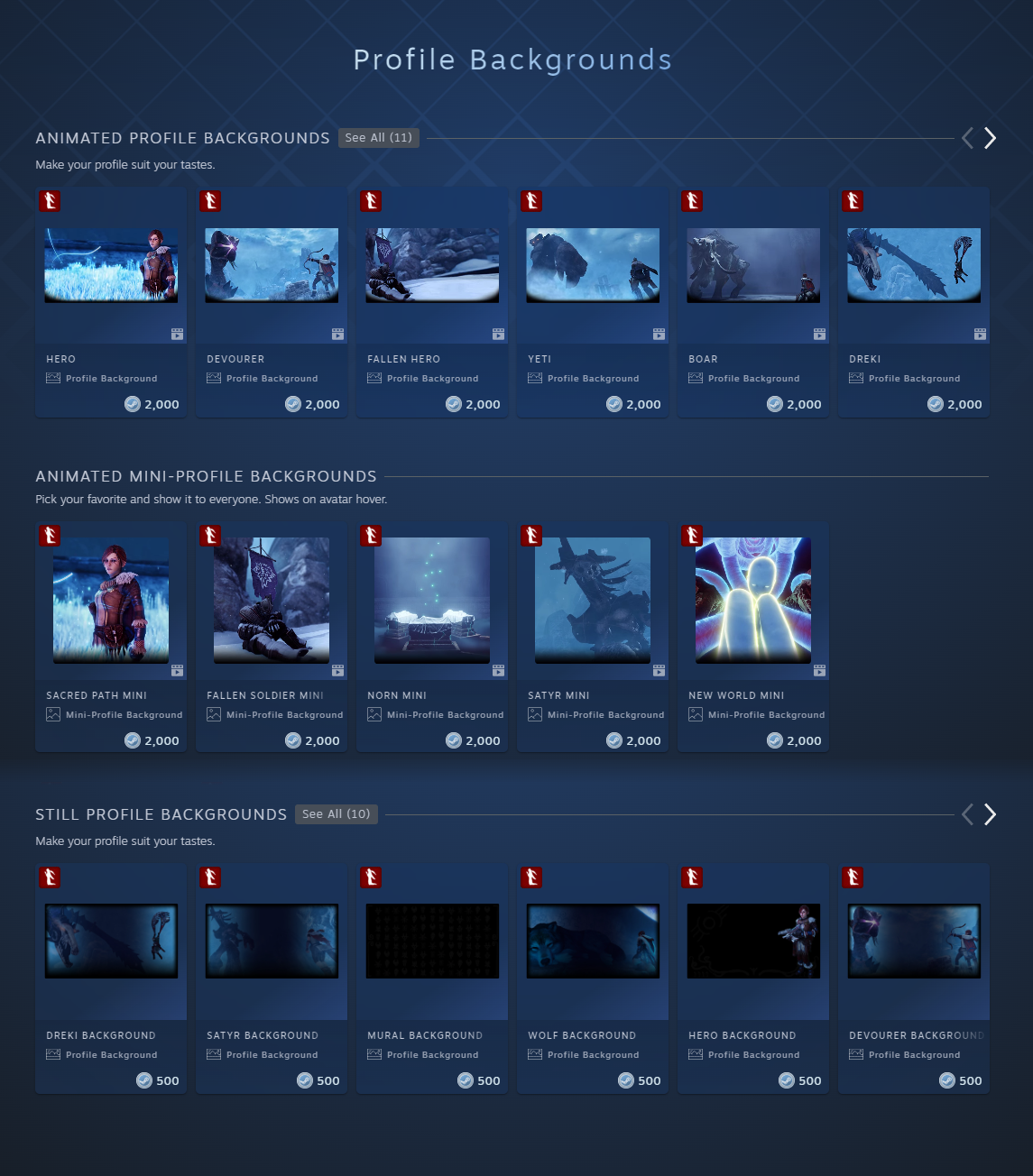 How to see Mini Profile Steam Background –