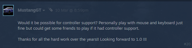 SCUM developers confirming controller support will be added after version 1.0 launches