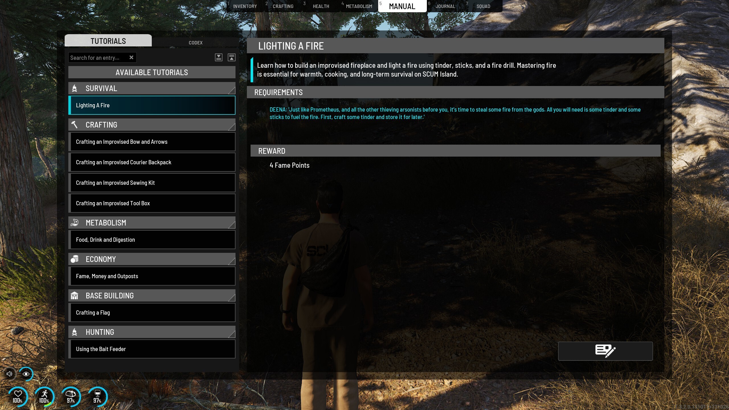 SCUM júlový update 1.3.2: TEC1 tutoriál, lov a Master Hunter