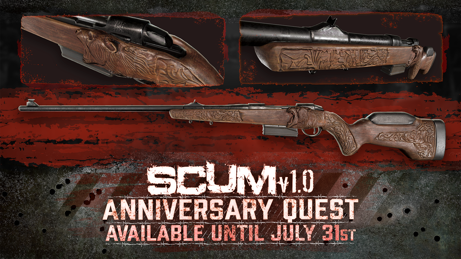 SCUM júlový update 1.3.2: TEC1 tutoriál, lov a Master Hunter