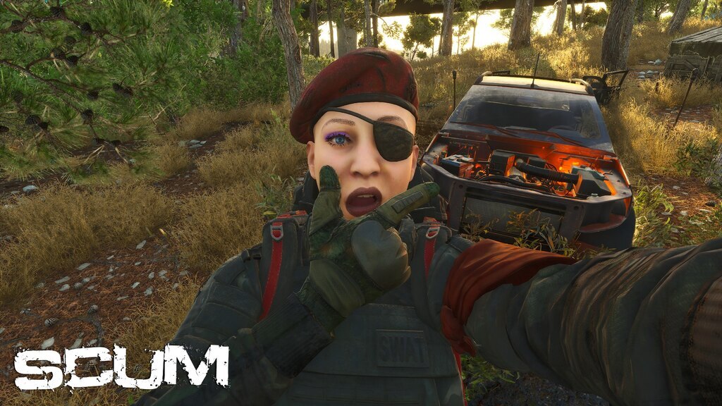 SCUM first place selfie by player Chainzs showcasing creativity in the survival game