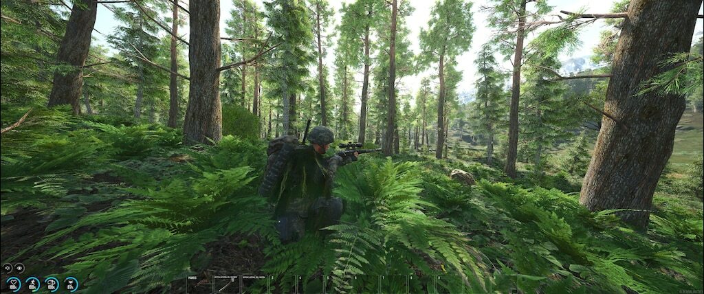 Ominous figure approaching in SCUM representing the IRS