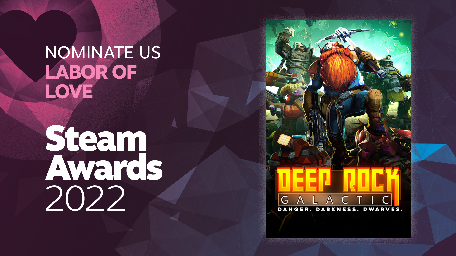 So sad to see that DRG did not get nominated at this year's Game Awards :  r/DeepRockGalactic