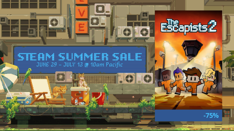 Steam Summer Sale brings 75% OFF for The Escapists 2!