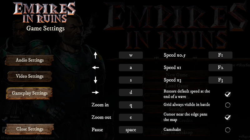 Empires in Ruins - 0849.02 Game Settings - Steam News