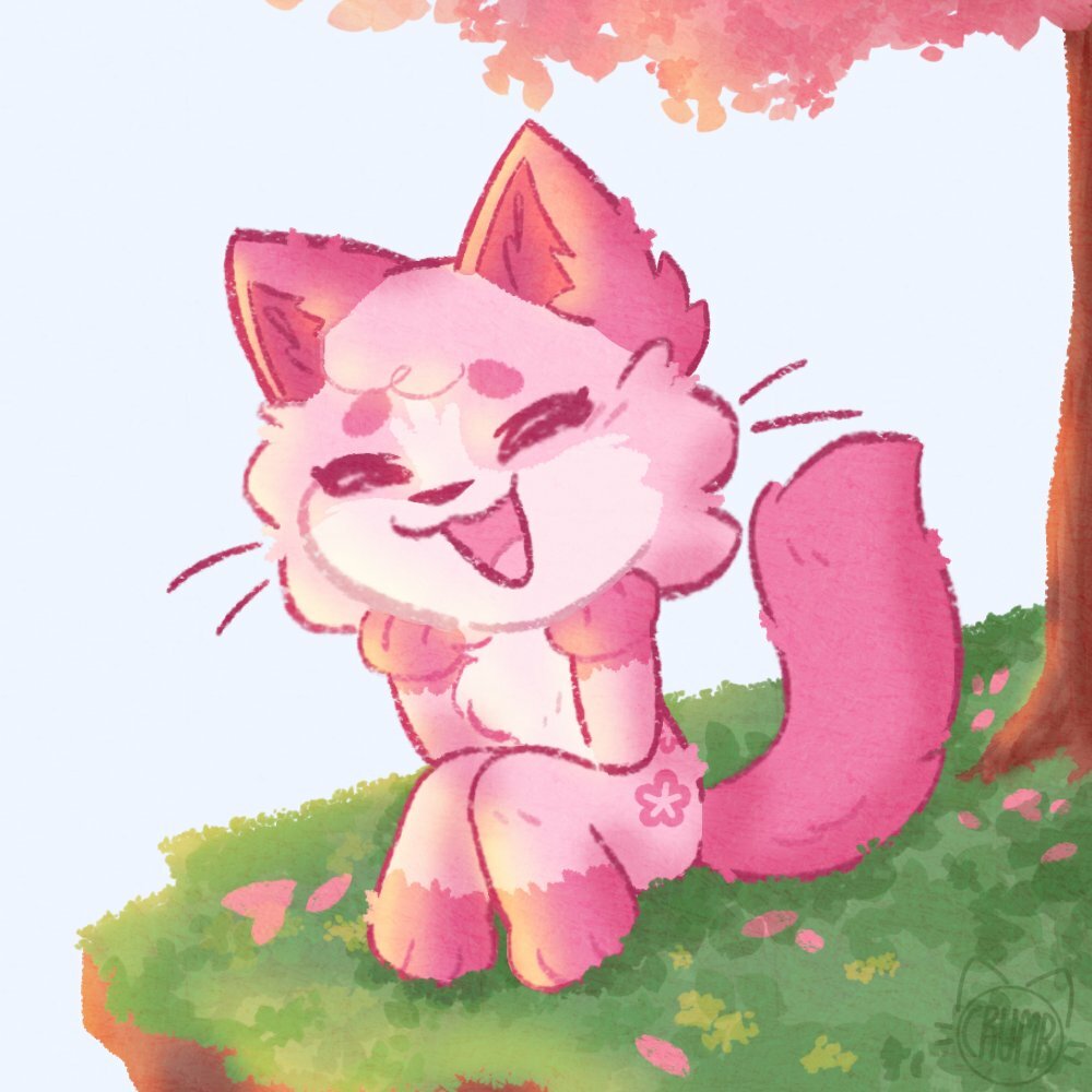 crvmblo ’s pastel and watercolor style compliments the Super Sakura Cat