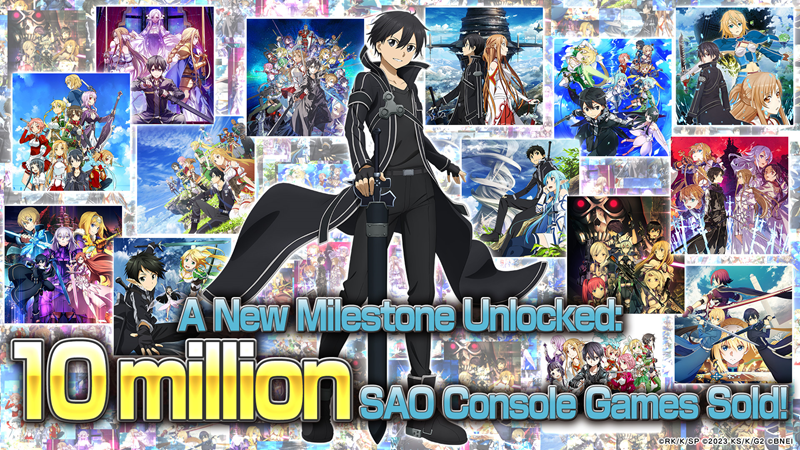 SWORD ART ONLINE Console game series has surpassed 10 million total copies sold!