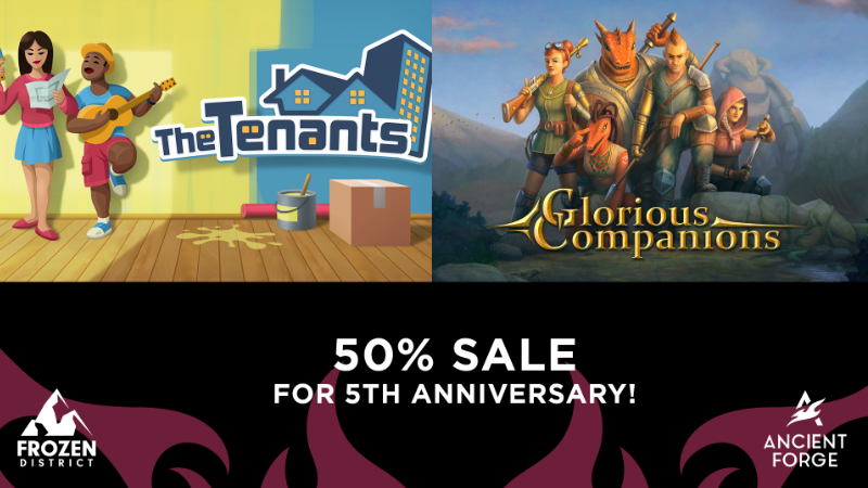 Ancient Forge 5th anniversary: 50% Sale for The Tenants!