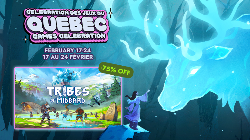 Tribes of Midgard on sale at 75% off during the Quebec Games Celebration!
