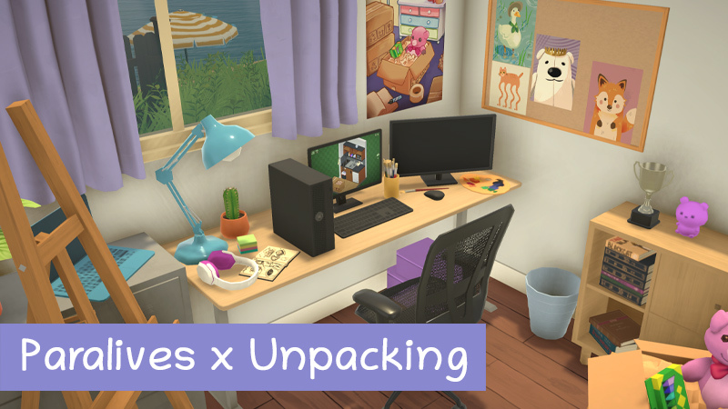 Paralives x Unpacking collab