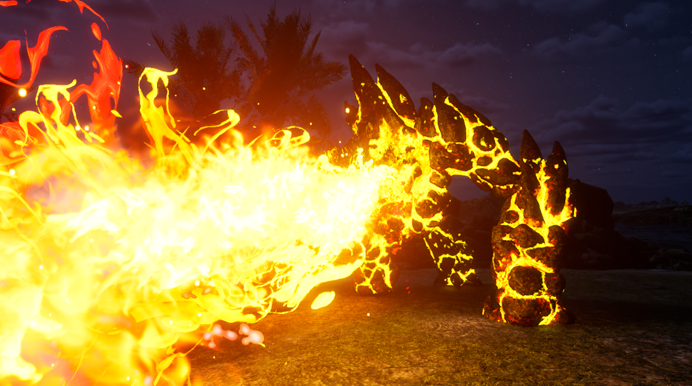 The bile attack of the elemental