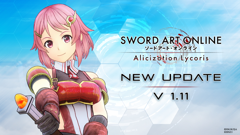 SWORD ART ONLINE Alicization Lycoris Ver2.11 Patch Notes