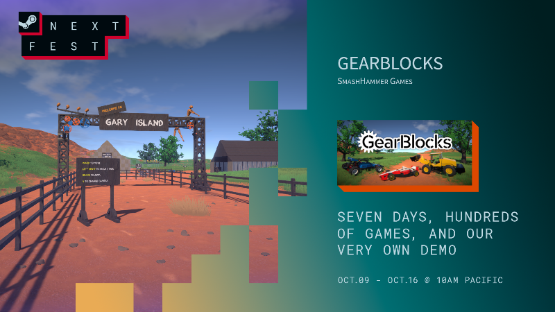 GearBlocks - New GearBlocks demo coming in the Steam Next Fest, Oct 9th ...