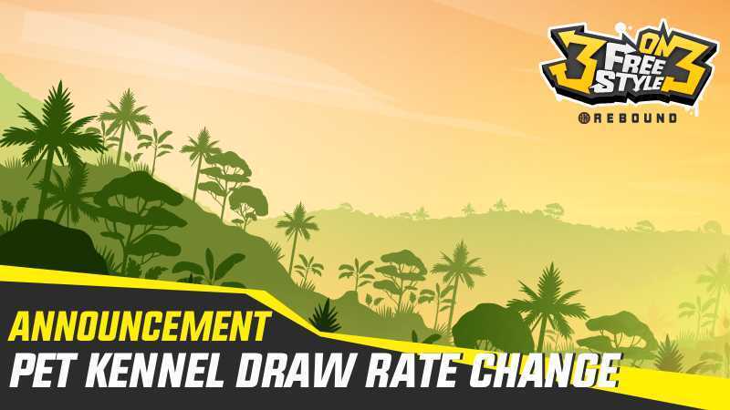 Pet Kennel Draw Rate Change