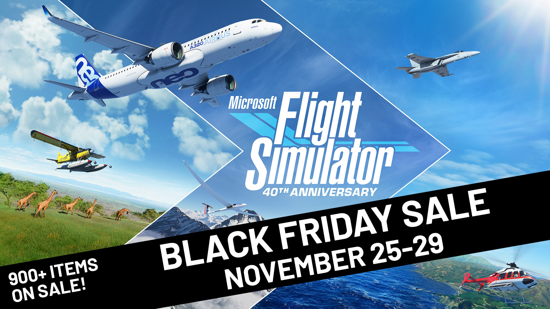 Microsoft Flight Simulator Free 40th Anniversary Edition Announced  Including New Aircraft, Helicopters, & Gliders