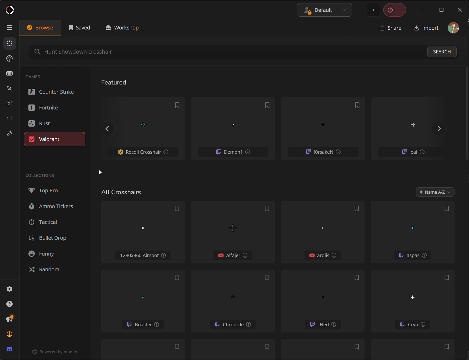 あらゆるプラットフォームでクロスヘアを発見・共有・更新
