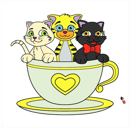 Cute Cat In Coffee Cup Clipart 3 By Mulew Art