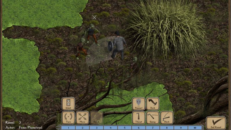 Combat in Knights of Frontier Valley