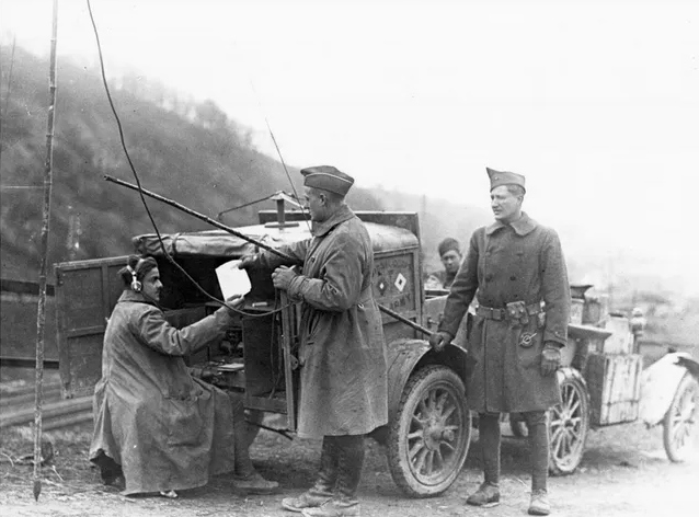 A US Army field radio station in 1919. Communication technology has ...