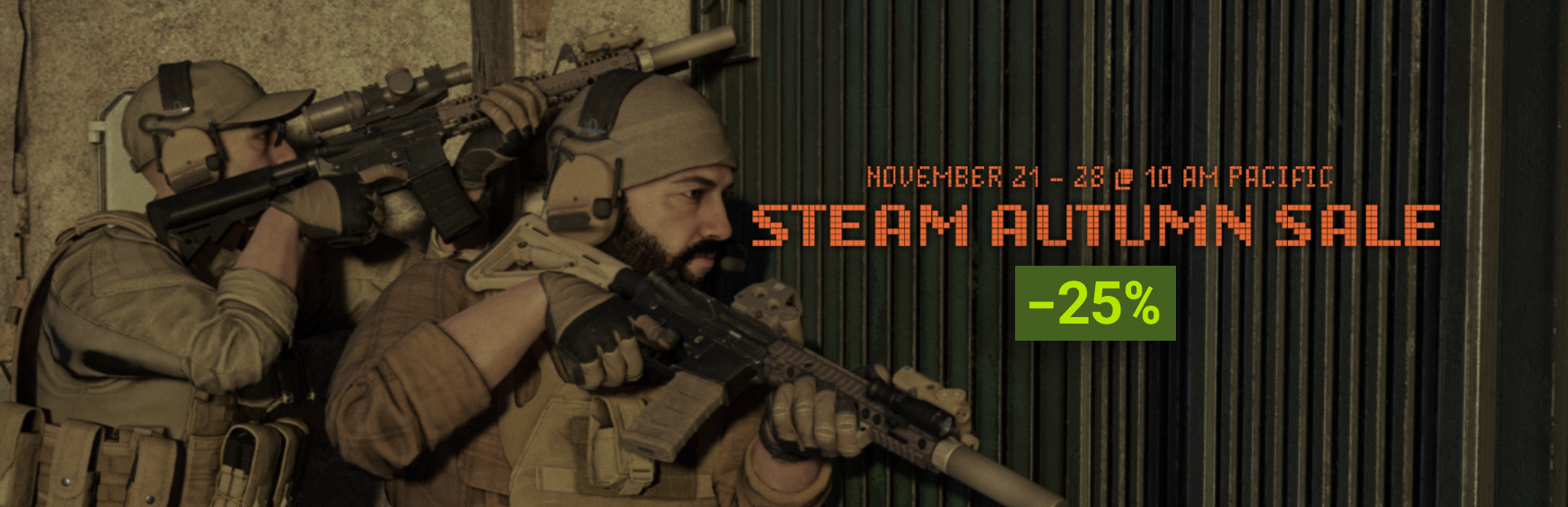 GROUND BRANCH is 25% OFF on the Steam Autumn Sale!