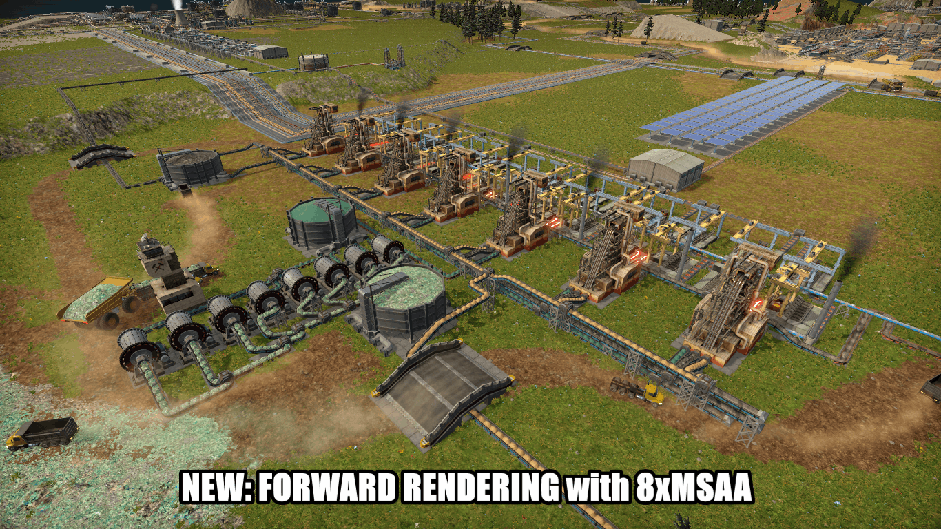 Comparison of the deferred rendering with temporal anti-aliasing ...