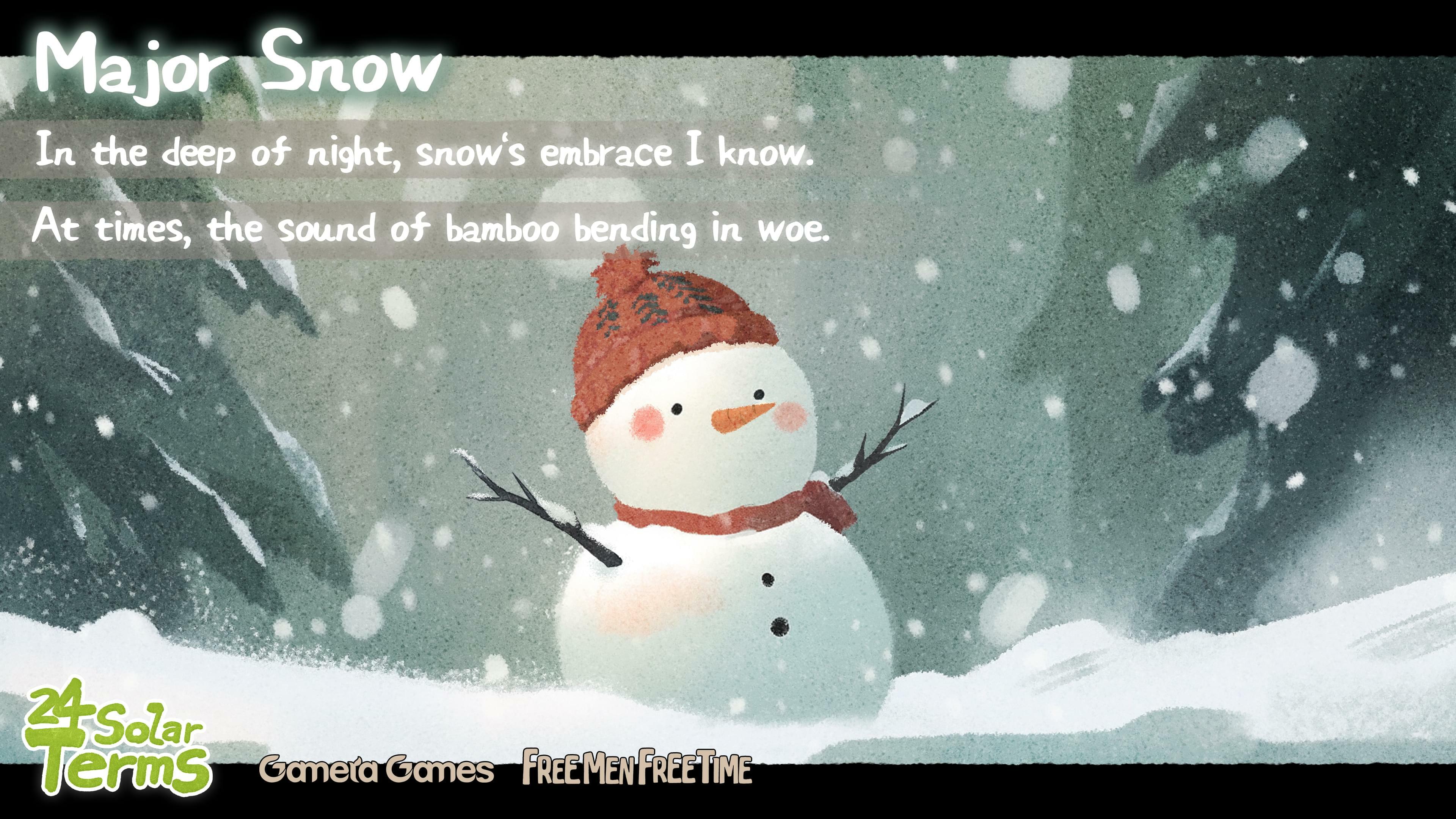 The snow began