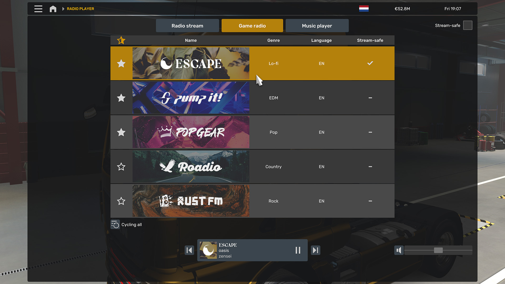 Game Radio Interface