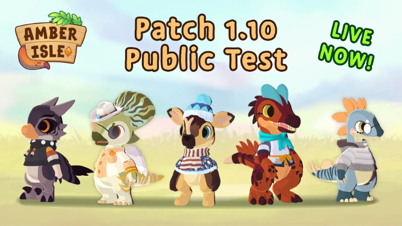 Public Playtest for Patch 1.10 is LIVE NOW! 🧡🦖 Amber Isle