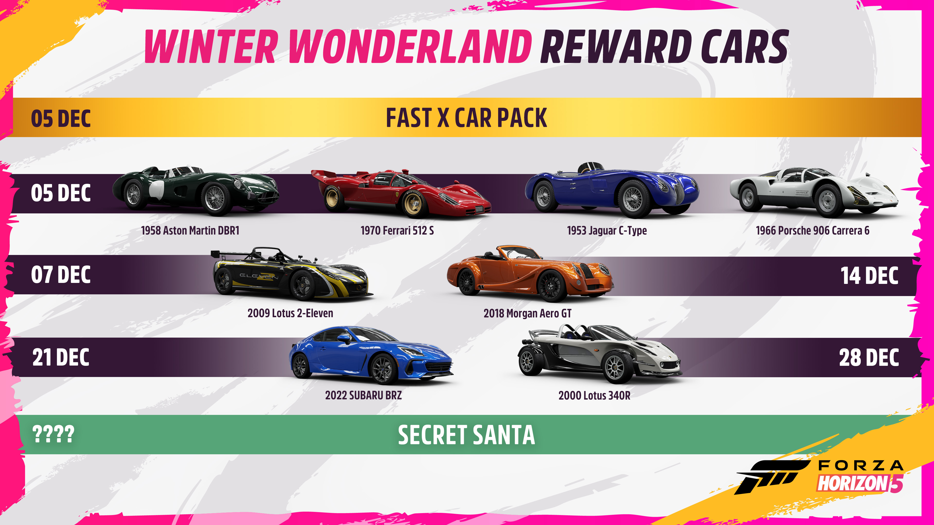 Forza Horizon 5 'Winter Wonderland' brings back Secret Santa and adds 23  new cars (including from Fast and Furious)