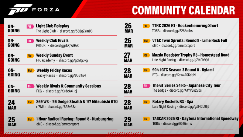 Horizon Community Calendar - March 23