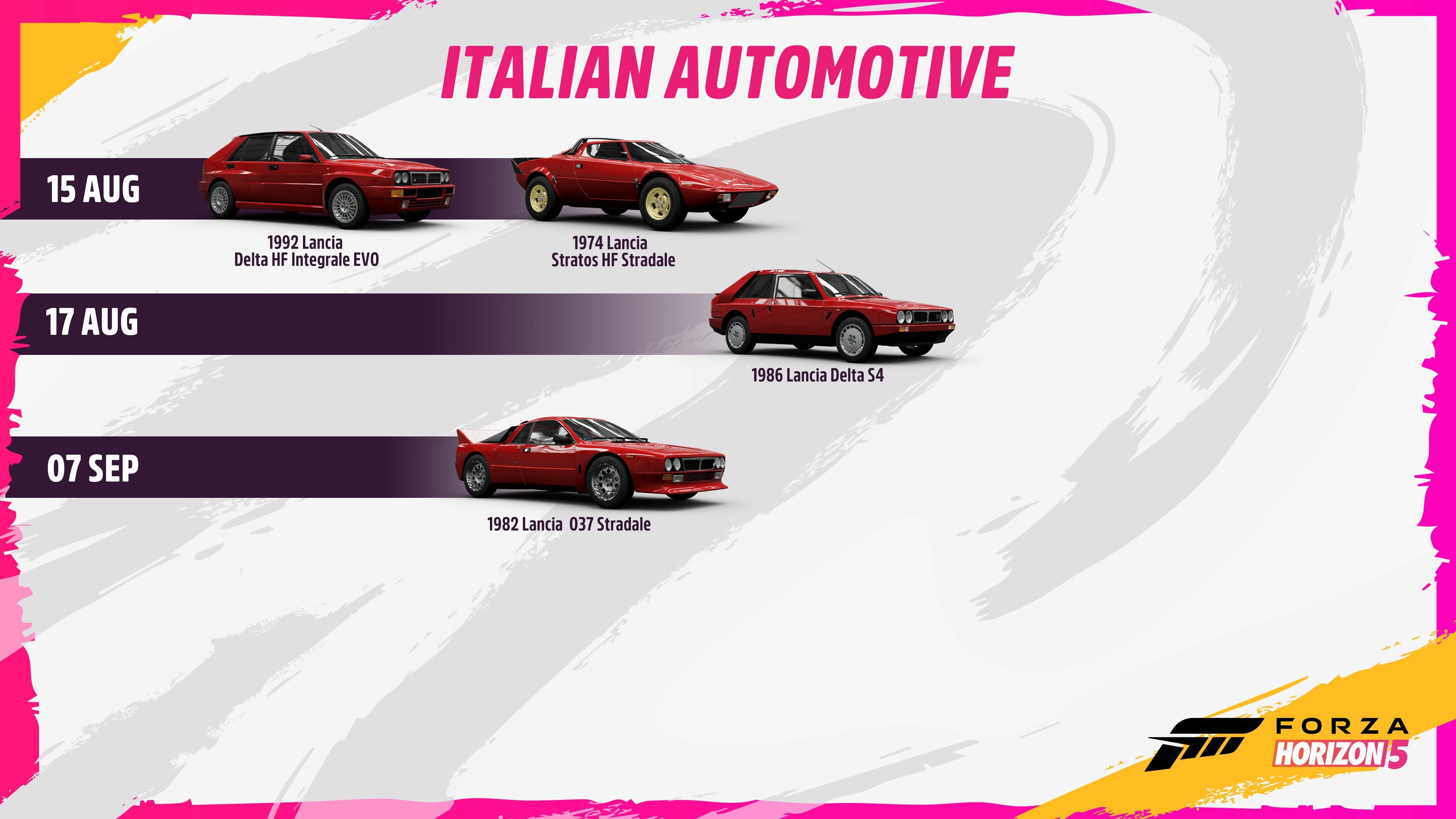 Discover Italian Automotive in Forza Horizon 5's Biggest Car Drop