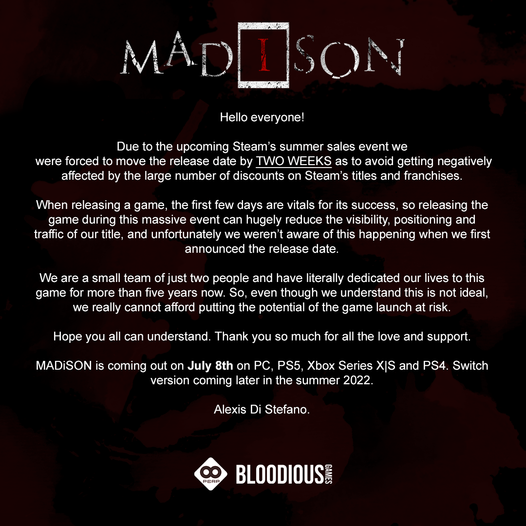 MADiSON - Possessed Camera DLC on Steam