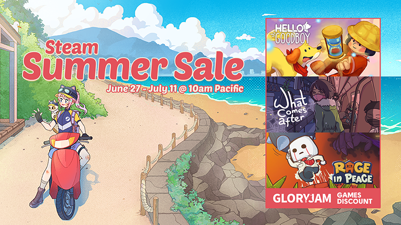Hello Goodboy and Glory Jam's Games Discount on Steam Summer Sale 2024