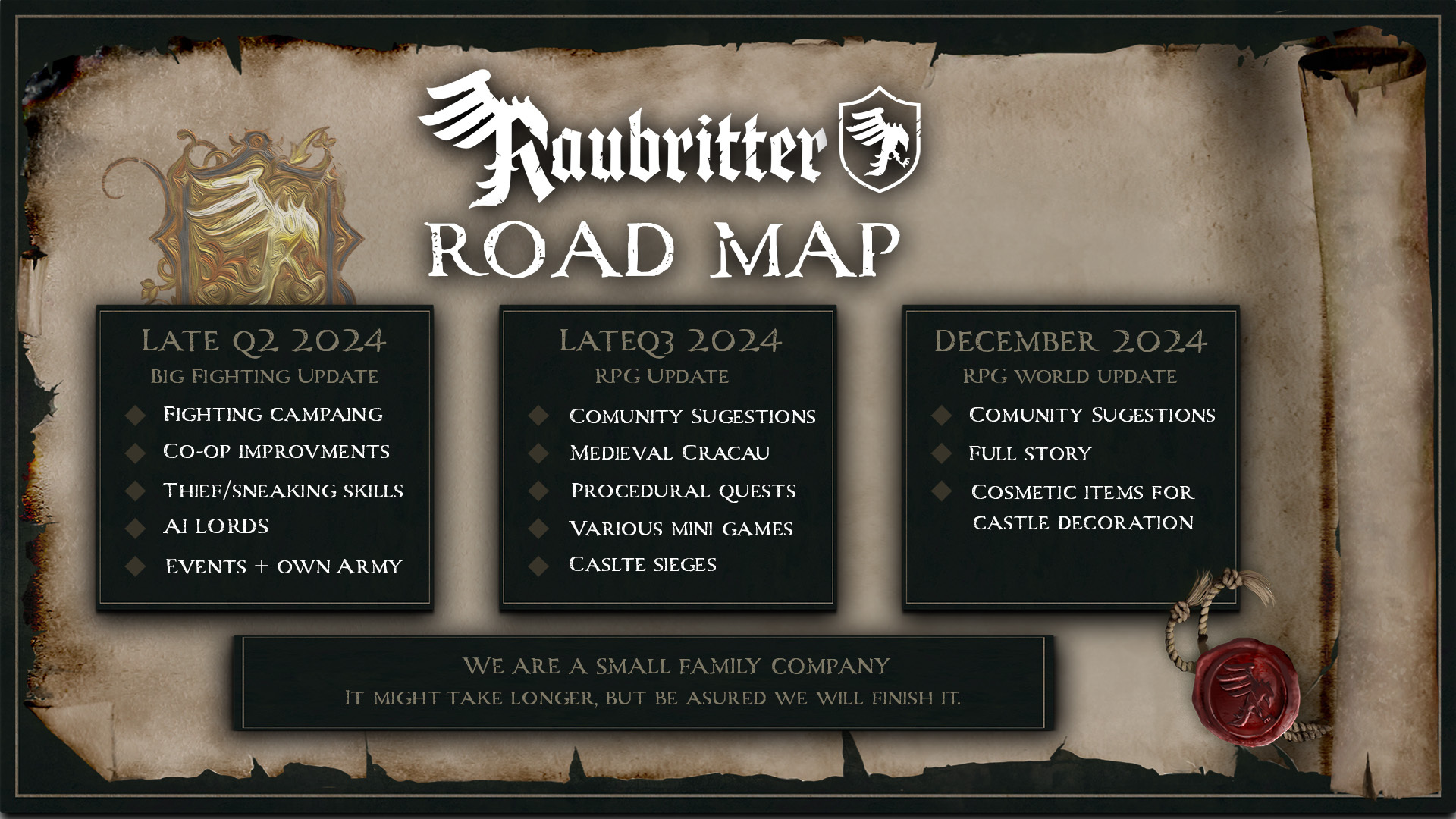 NEWS - Raubritter : Feuille de route 2024 2 7308fdbd3125bb7a3e126cd66e4593da46cf7b9e | RPG Jeuxvidéo