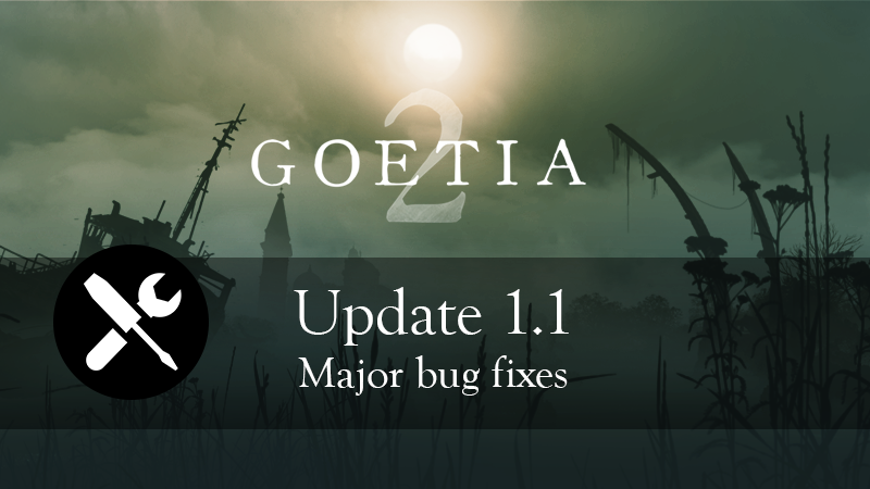 Major bug fixes in update 1.1