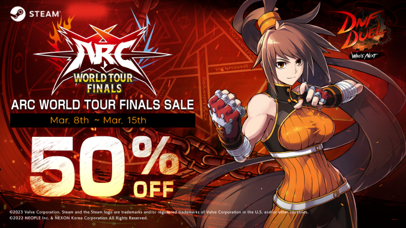 DNF Duel - [Arc World Tour Finals Sale] - DNF Duel 50% OFF - Steam News