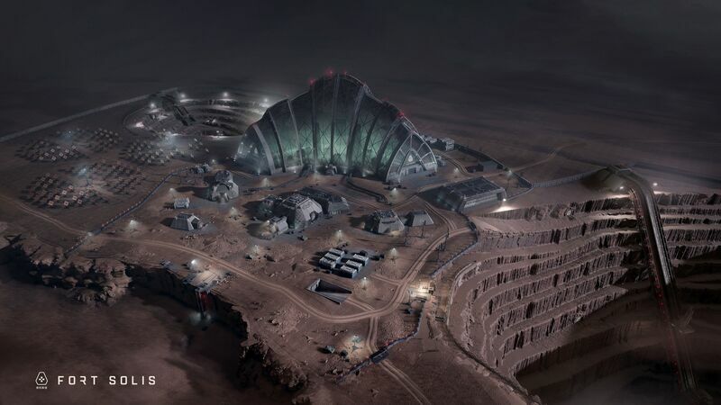 Fort Solis - Concept Art - Overview of the Fort Solis Base - Steam News