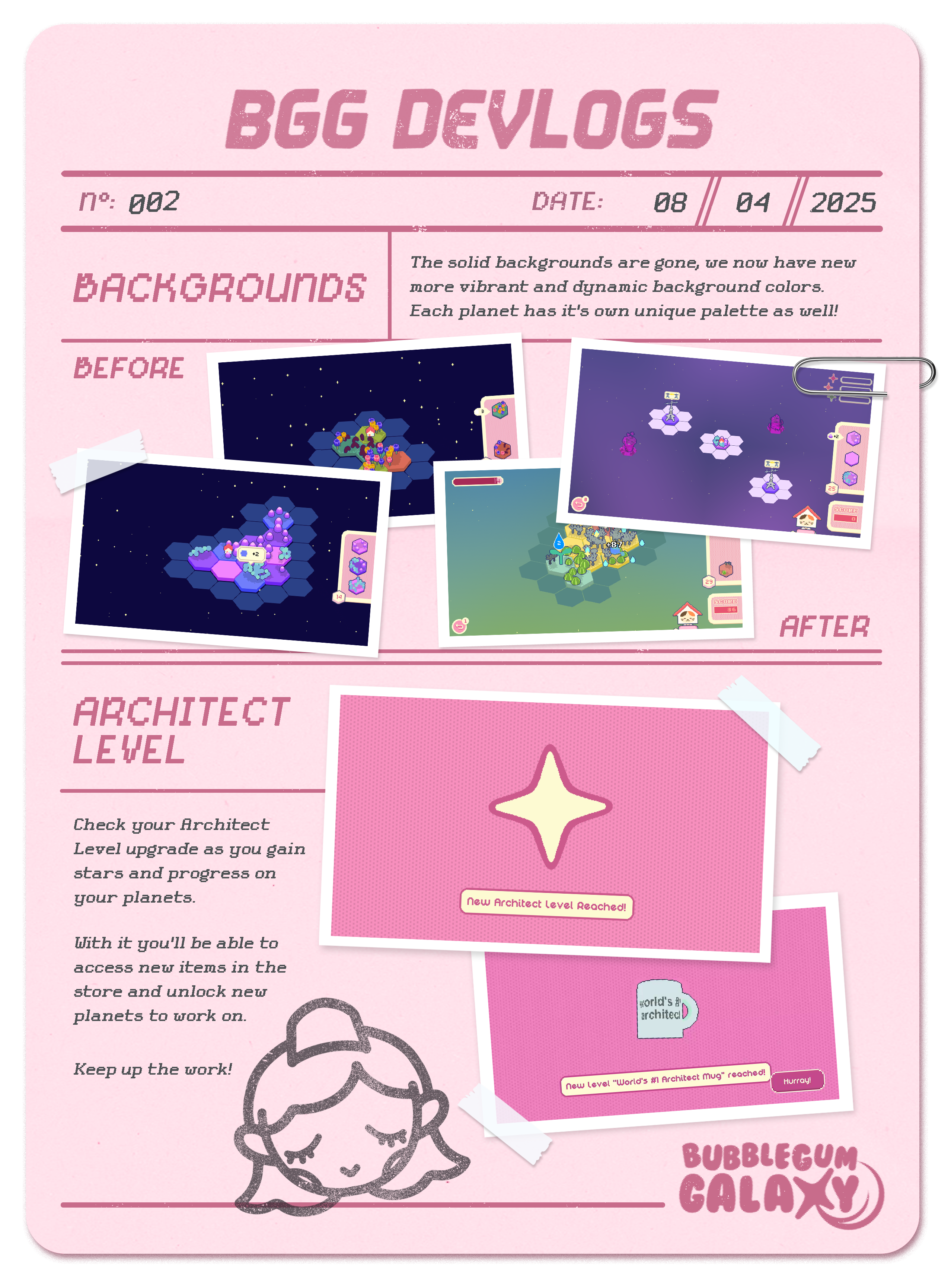 Bubblegum Galaxy Monthly Devlog - April