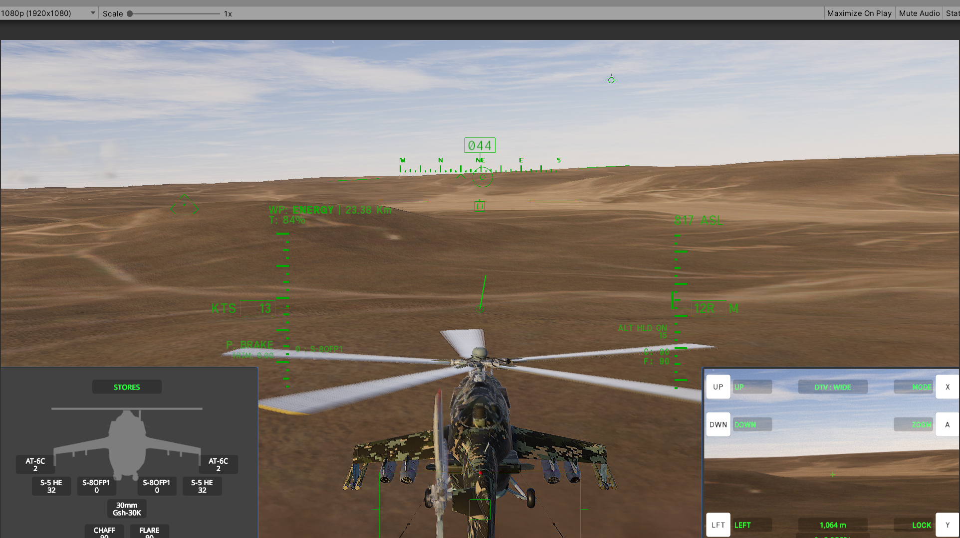 At 12m above the terrain you can see the detail textures more clearly ...