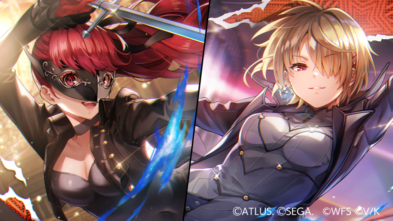 緋染天空 Heaven Burns Red × 女神異聞錄５ 皇家版 合作戰型探索第2彈！VIOLET＆茅森月歌的期間限定SS<靈魂共振>戰術型態登場！