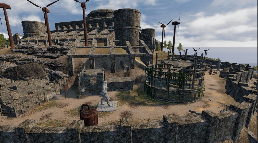 Sunkenland's Winding Mountain Fortress location