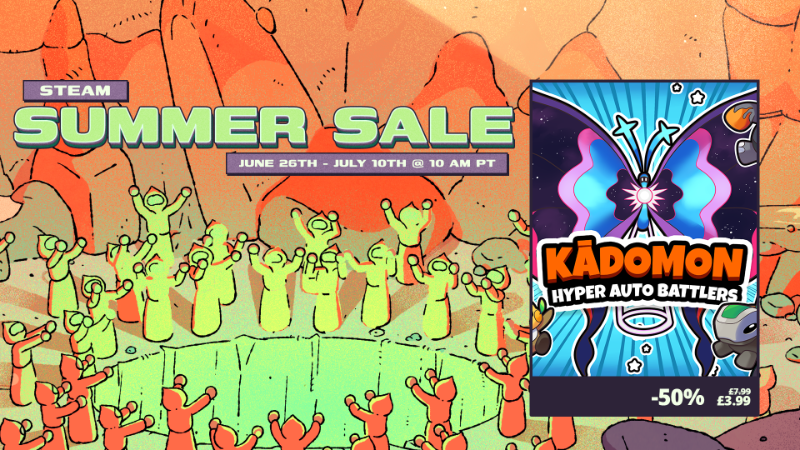 Kādomon is 50% OFF in the Steam Summer Sale! ☀️