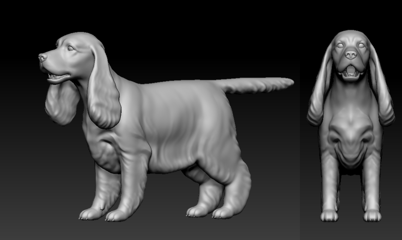 High polygon dog prototype 1